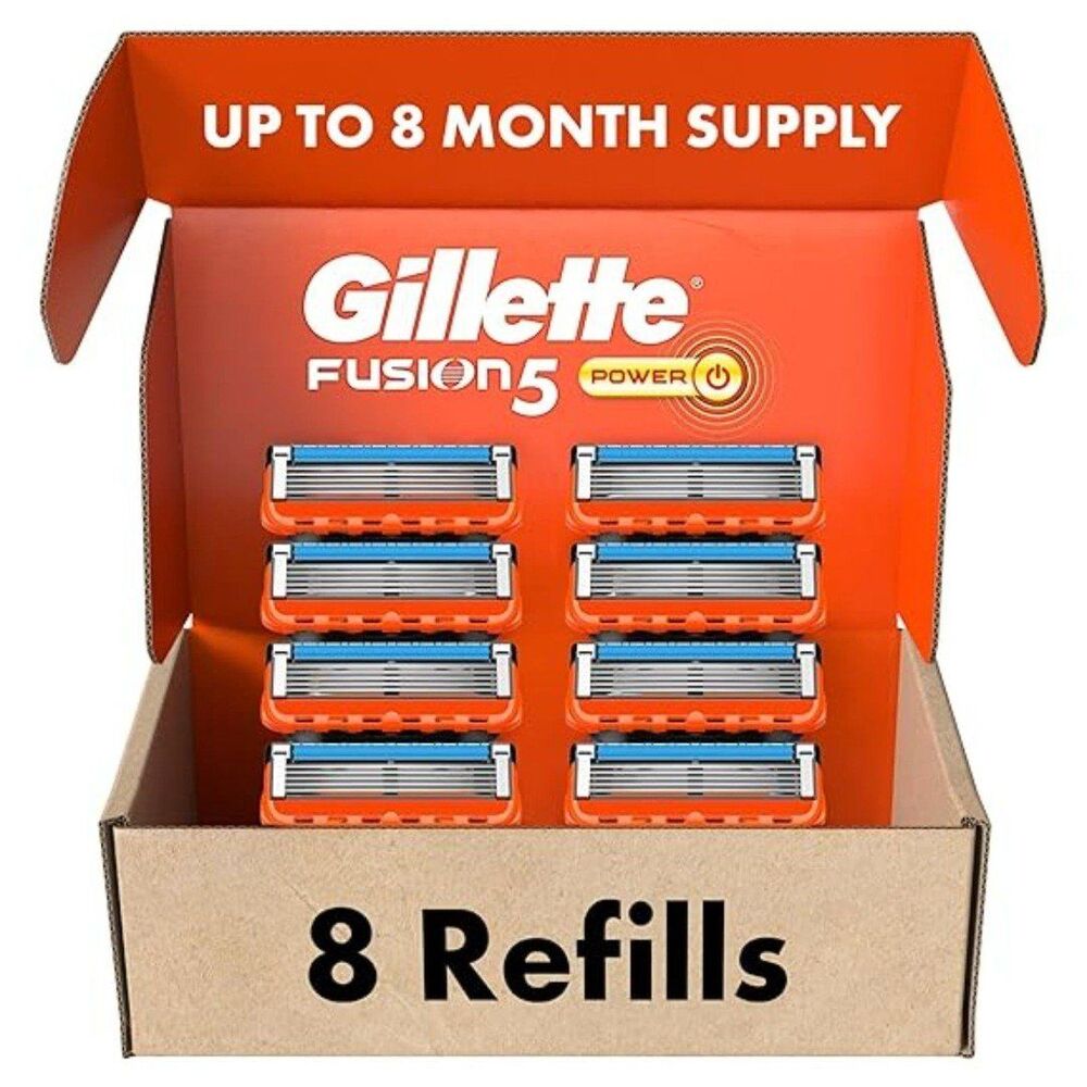 Gillette Fusion5 Power Razor Blade Refills, 8 Count